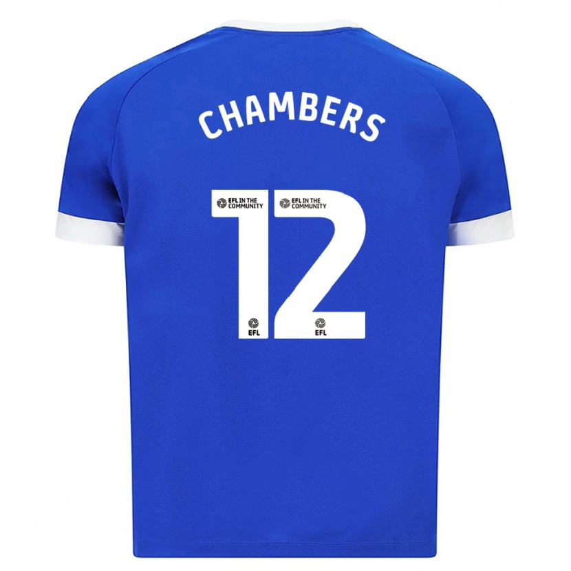 Danxen Dames Calum Chambers #12 Blauw Wit Thuisshirt Thuistenue 2025/26 T-Shirt