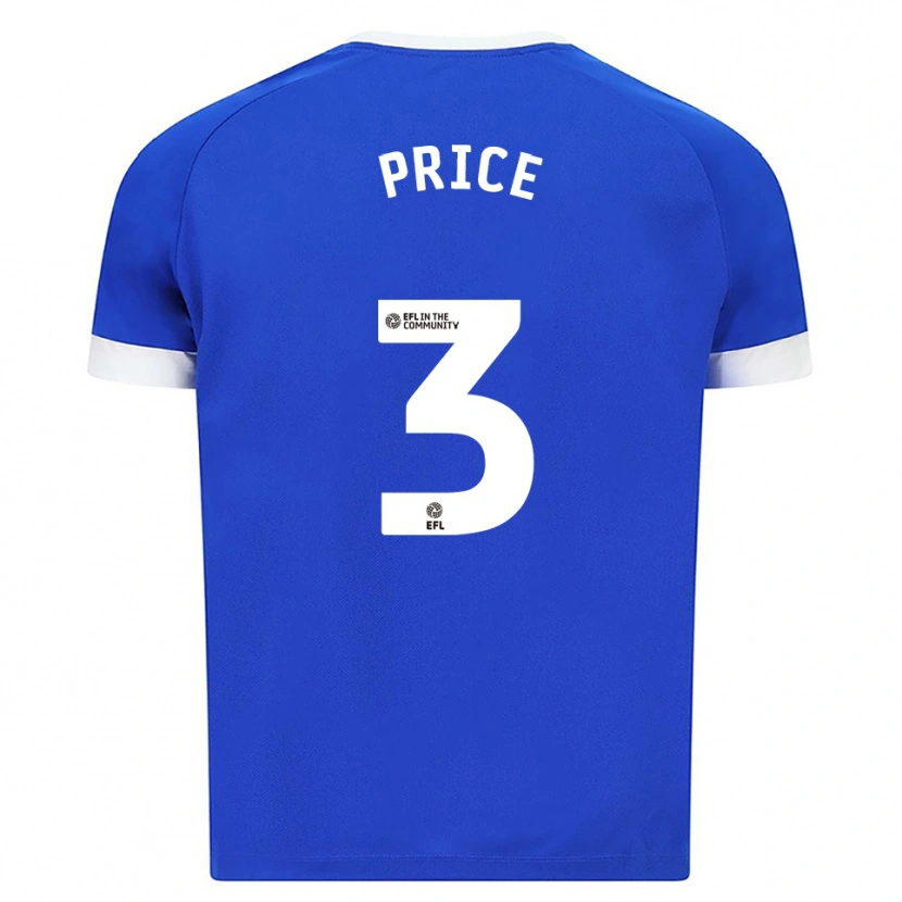 Danxen Dames Ffion Price #3 Blauw Wit Thuisshirt Thuistenue 2025/26 T-Shirt