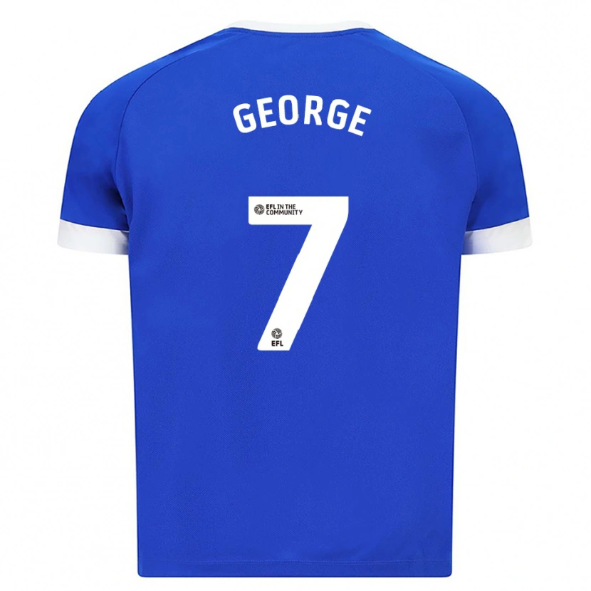 Danxen Dames Trey George #7 Blauw Wit Thuisshirt Thuistenue 2025/26 T-Shirt