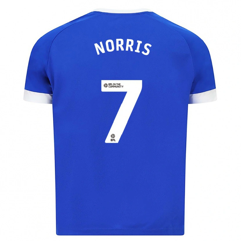 Danxen Dames Jacob Norris #7 Blauw Wit Thuisshirt Thuistenue 2025/26 T-Shirt