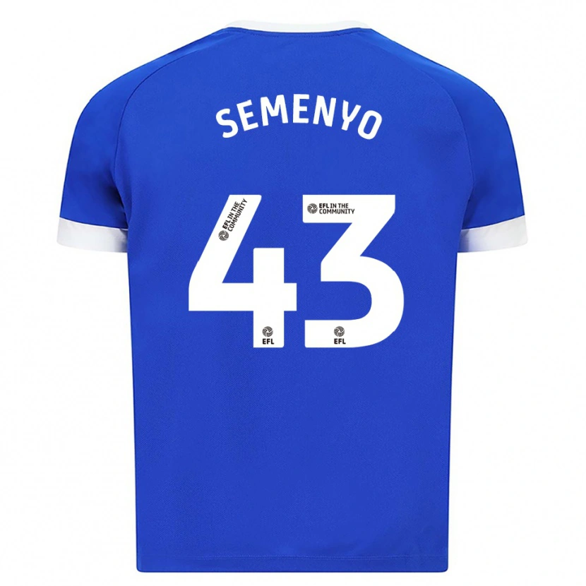 Danxen Dames Jai Semenyo #43 Blauw Wit Thuisshirt Thuistenue 2025/26 T-Shirt