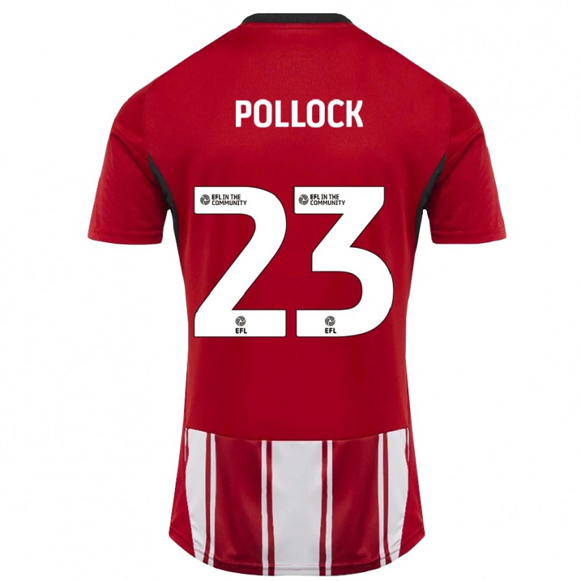 Danxen Dames Amber Pollock #23 Rood Wit Zwart Thuisshirt Thuistenue 2025/26 T-Shirt