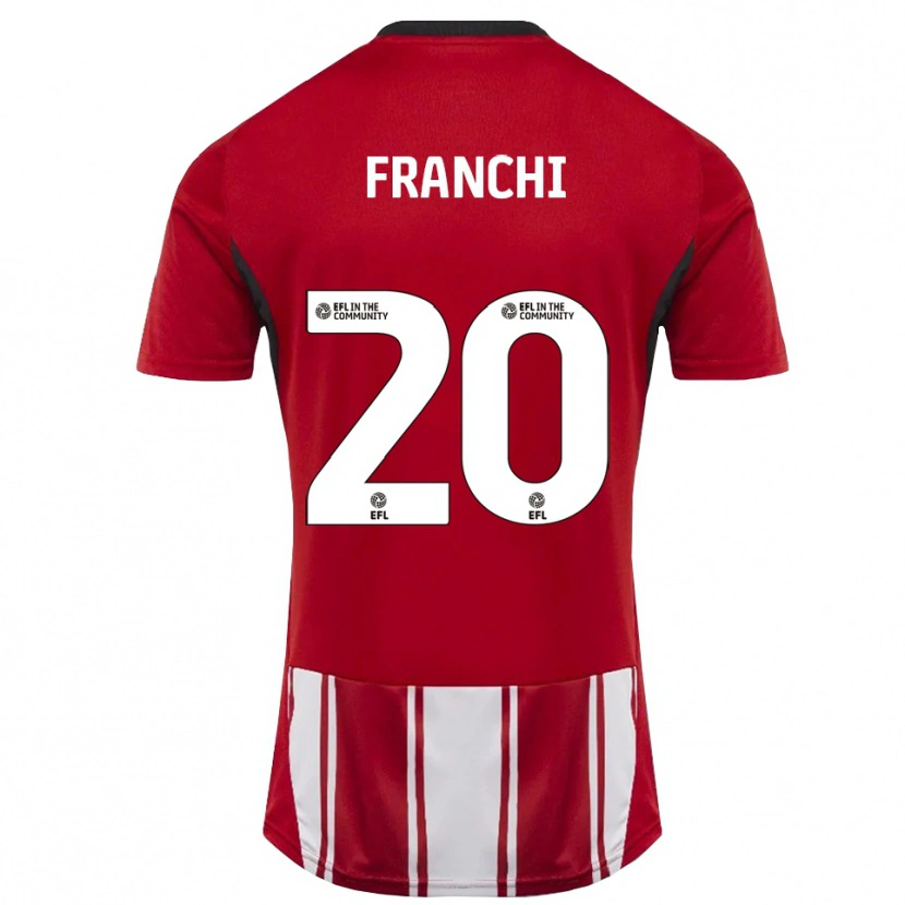 Danxen Dames Matilda Franchi #20 Rood Wit Zwart Thuisshirt Thuistenue 2025/26 T-Shirt