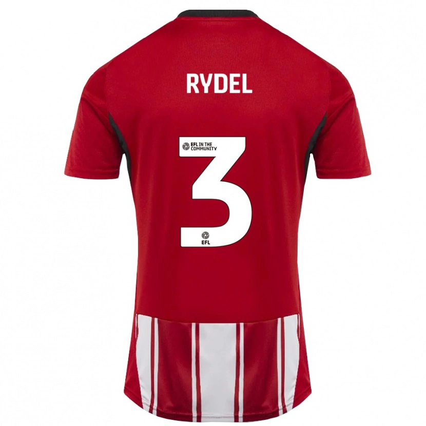 Danxen Dames Ryan Rydel #3 Rood Wit Zwart Thuisshirt Thuistenue 2025/26 T-Shirt