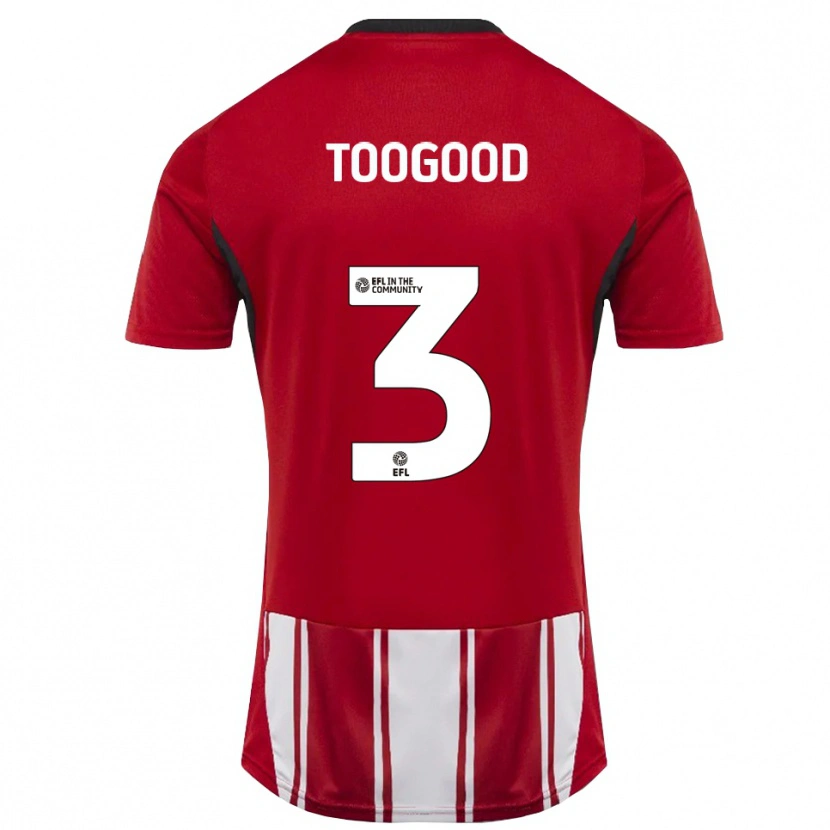 Danxen Dames Emily Toogood #3 Rood Wit Zwart Thuisshirt Thuistenue 2025/26 T-Shirt