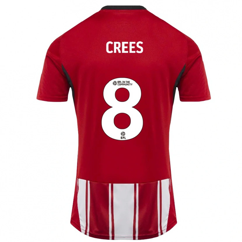Danxen Dames Harry Crees #8 Rood Wit Zwart Thuisshirt Thuistenue 2025/26 T-Shirt