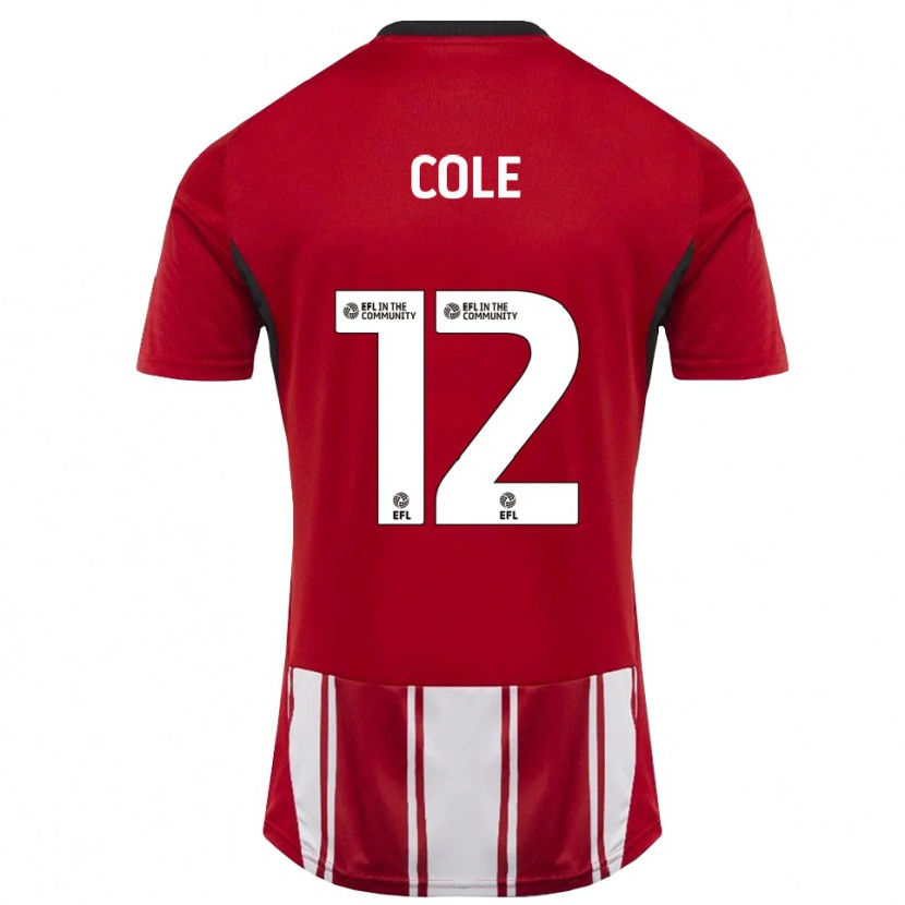 Danxen Dames Reece Cole #12 Rood Wit Zwart Thuisshirt Thuistenue 2025/26 T-Shirt