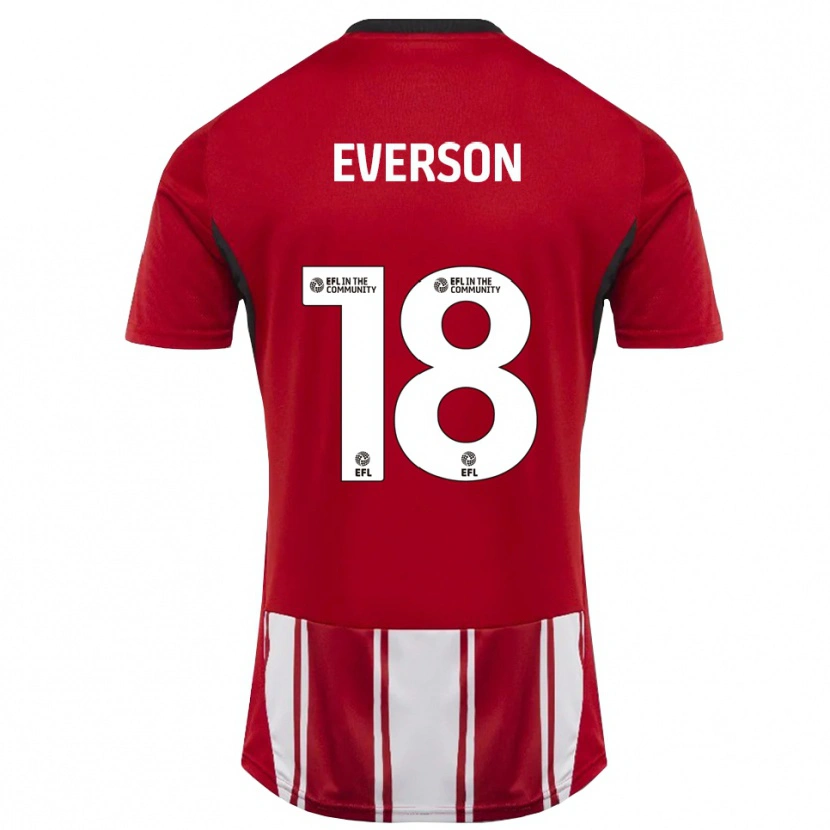 Danxen Dames Beth Everson #18 Rood Wit Zwart Thuisshirt Thuistenue 2025/26 T-Shirt