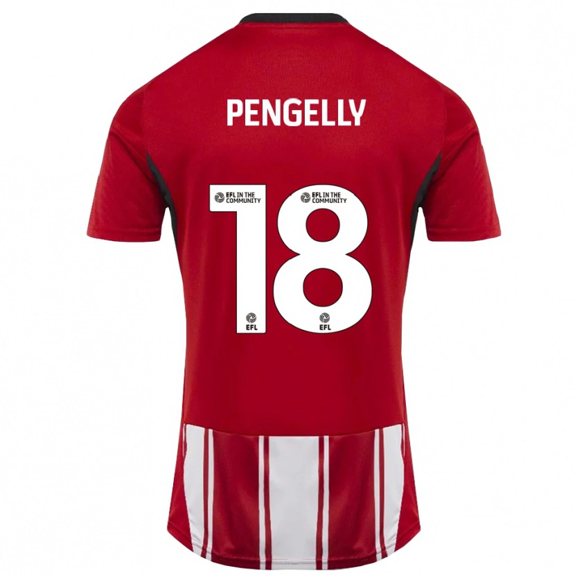 Danxen Dames Connie Pengelly #18 Rood Wit Zwart Thuisshirt Thuistenue 2025/26 T-Shirt