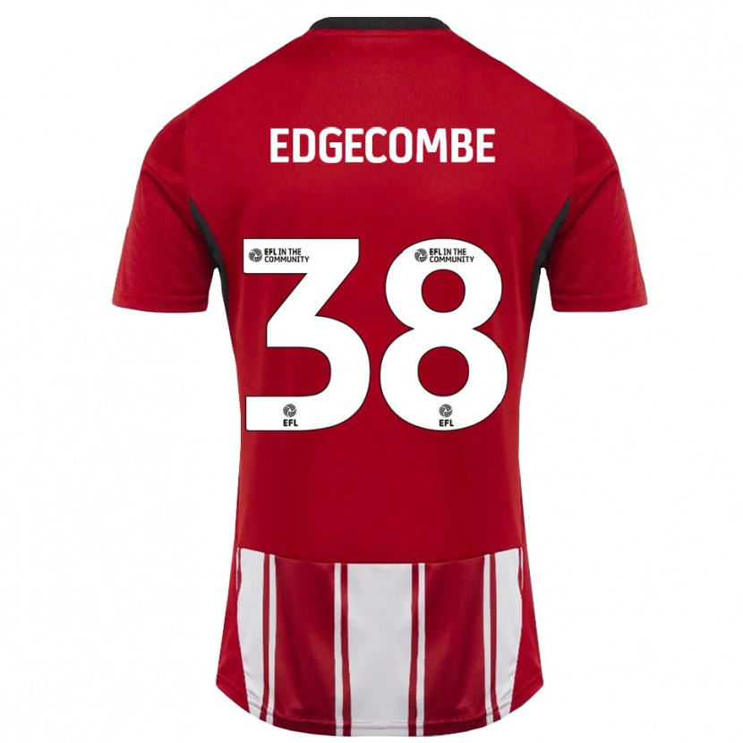 Danxen Dames Max Edgecombe #38 Rood Wit Zwart Thuisshirt Thuistenue 2025/26 T-Shirt