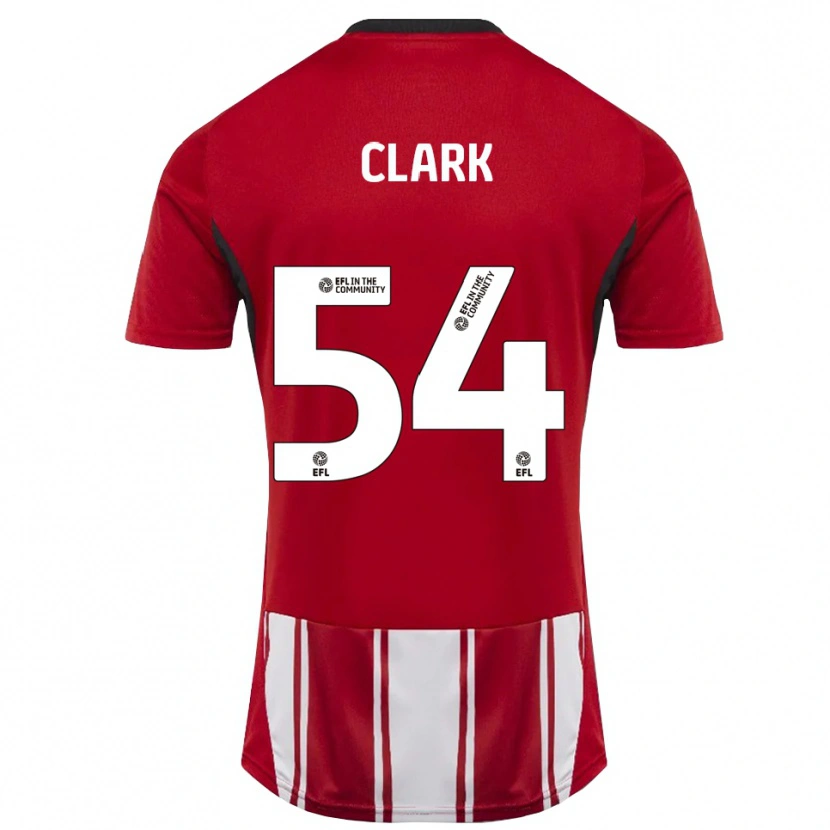Danxen Dames Max Clark #54 Rood Wit Zwart Thuisshirt Thuistenue 2025/26 T-Shirt