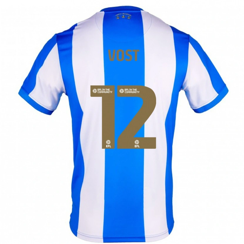 Danxen Dames Daniel Vost #12 Blauw Wit Thuisshirt Thuistenue 2025/26 T-Shirt