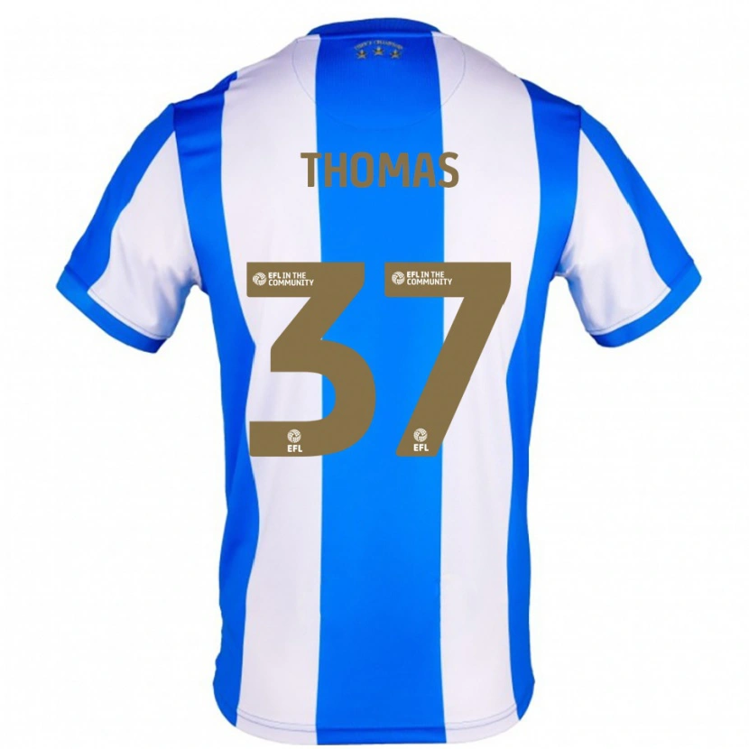Danxen Dames Peter Thomas #37 Blauw Wit Thuisshirt Thuistenue 2025/26 T-Shirt