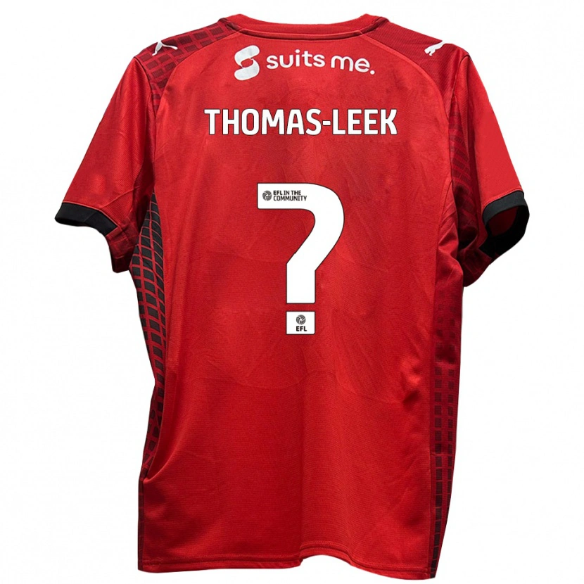 Danxen Dames Ellie Thomas-Leek #0 Rood Zwart Thuisshirt Thuistenue 2025/26 T-Shirt