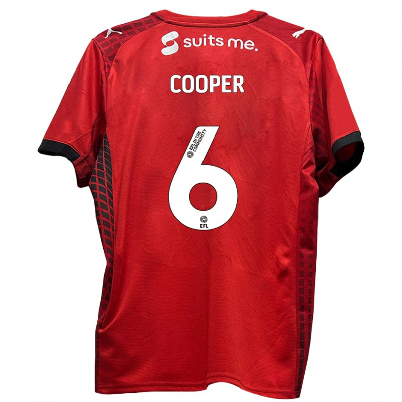 Danxen Dames Brandon Cooper #6 Rood Zwart Thuisshirt Thuistenue 2025/26 T-Shirt