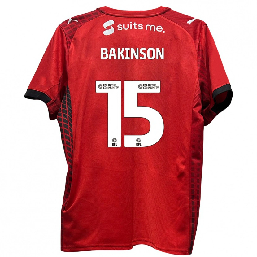 Danxen Dames Tyreeq Bakinson #15 Rood Zwart Thuisshirt Thuistenue 2025/26 T-Shirt