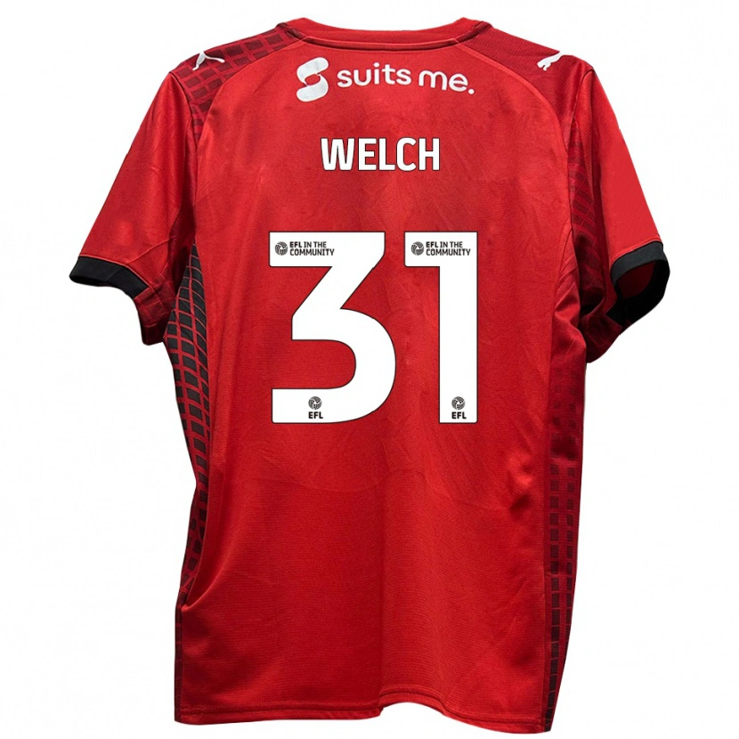 Danxen Dames Makai Welch #31 Rood Zwart Thuisshirt Thuistenue 2025/26 T-Shirt