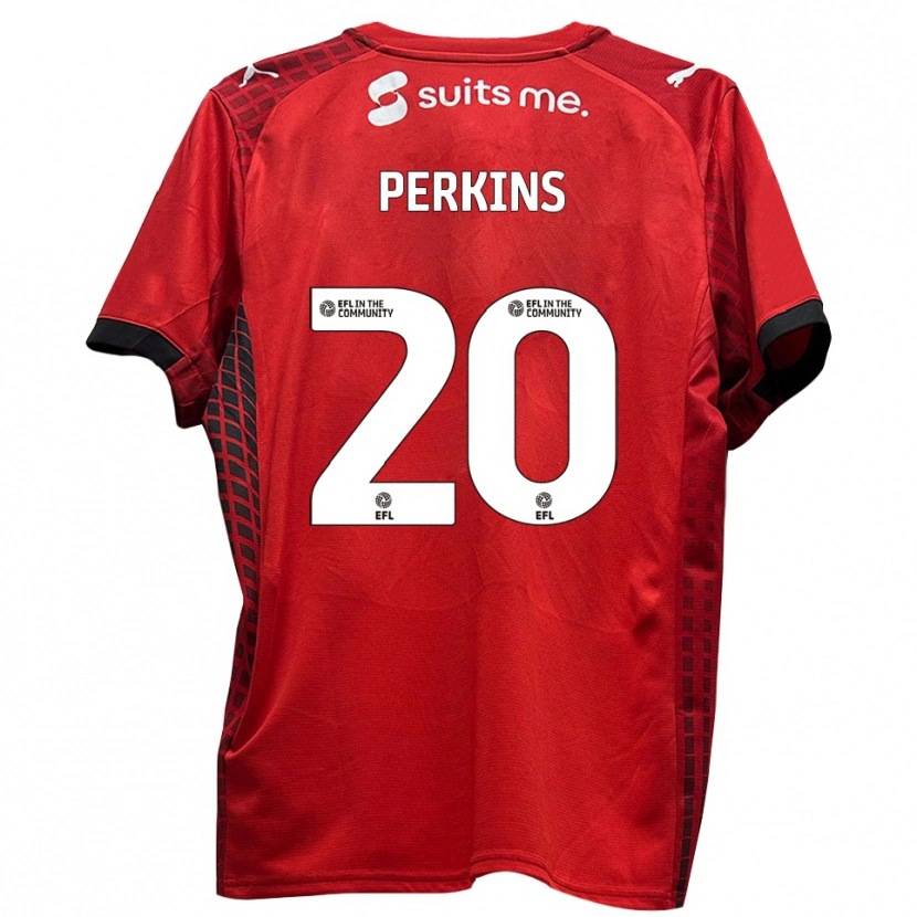 Danxen Dames Sonny Perkins #20 Rood Zwart Thuisshirt Thuistenue 2025/26 T-Shirt