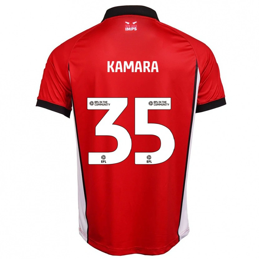 Danxen Dames Mj Kamara #35 Rood Wit Thuisshirt Thuistenue 2025/26 T-Shirt