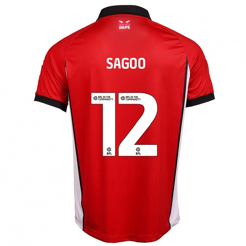 Danxen Dames Kian Sagoo #12 Rood Wit Thuisshirt Thuistenue 2025/26 T-Shirt