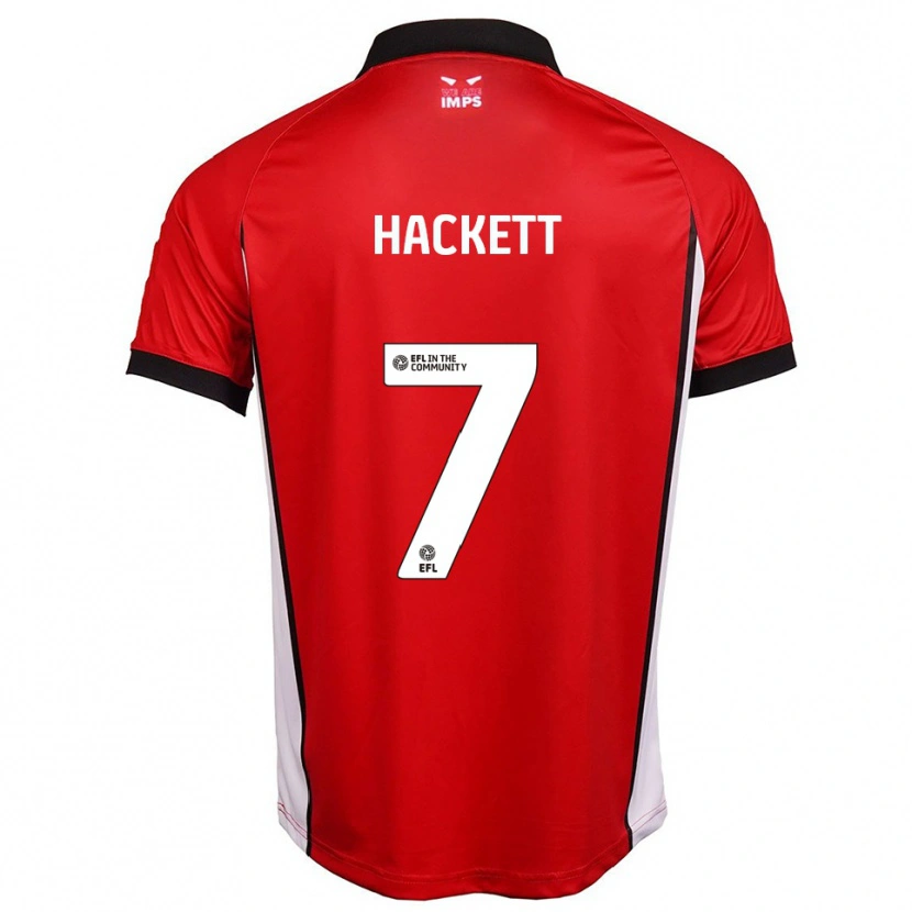 Danxen Dames Reeco Hackett #7 Rood Wit Thuisshirt Thuistenue 2025/26 T-Shirt