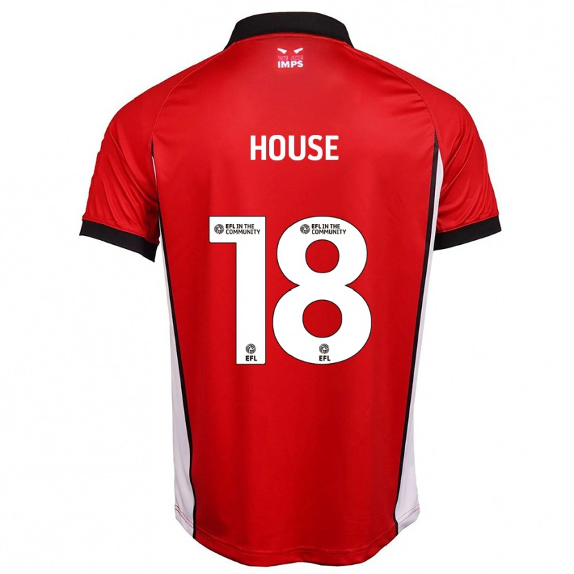 Danxen Dames Ben House #18 Rood Wit Thuisshirt Thuistenue 2025/26 T-Shirt