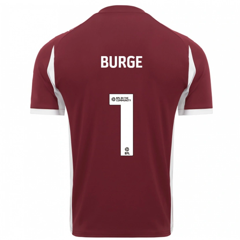 Danxen Dames Lee Burge #1 Bordeauxrood Wit Thuisshirt Thuistenue 2025/26 T-Shirt