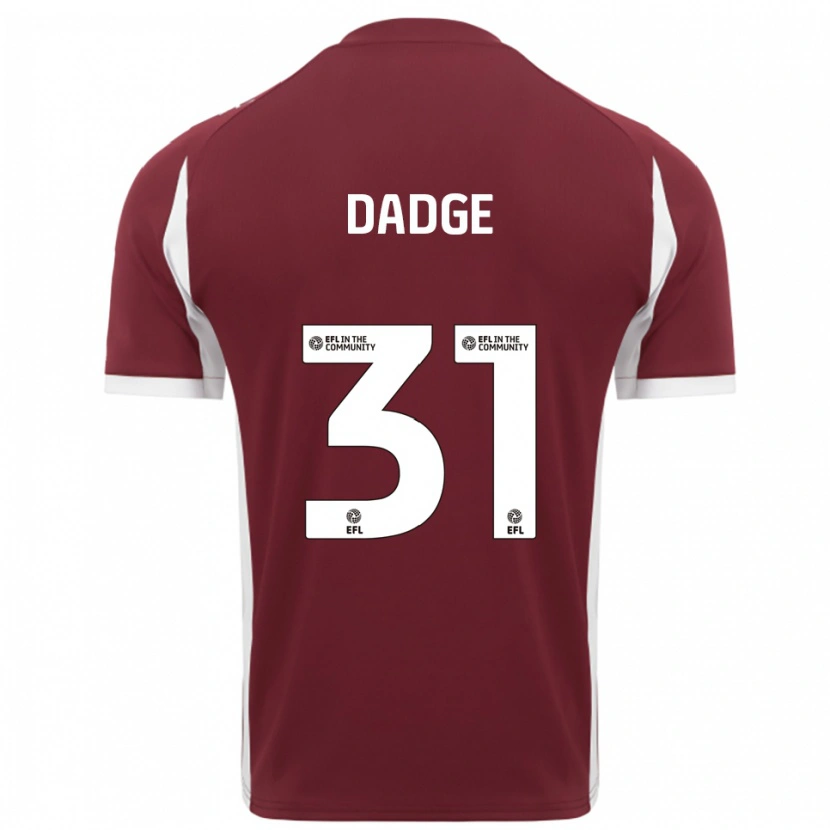 Danxen Dames James Dadge #31 Bordeauxrood Wit Thuisshirt Thuistenue 2025/26 T-Shirt