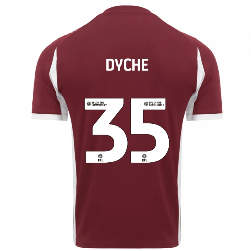 Danxen Dames Max Dyche #35 Bordeauxrood Wit Thuisshirt Thuistenue 2025/26 T-Shirt