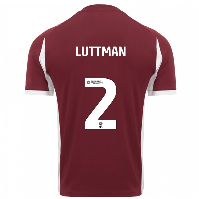 Danxen Dames Bianca Luttman #2 Bordeauxrood Wit Thuisshirt Thuistenue 2025/26 T-Shirt