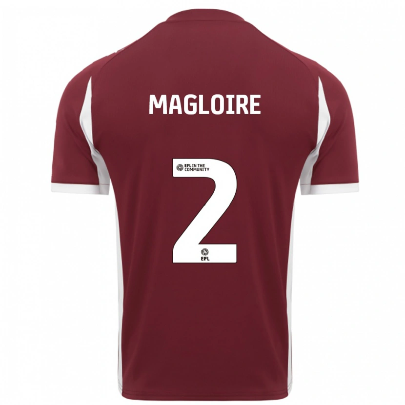 Danxen Dames Tyler Magloire #2 Bordeauxrood Wit Thuisshirt Thuistenue 2025/26 T-Shirt