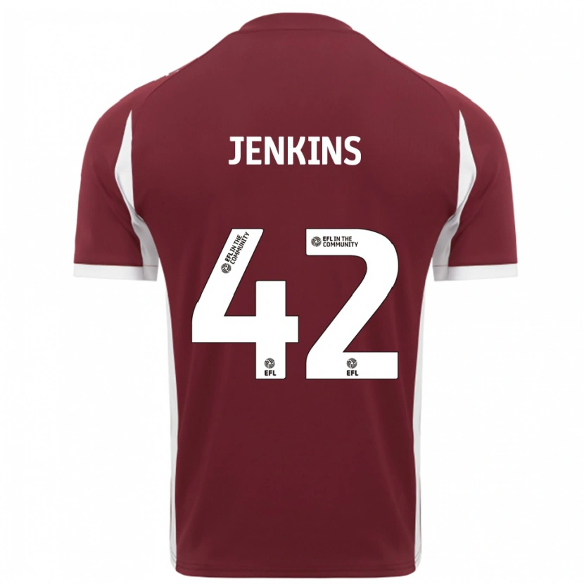 Danxen Dames Leo Jenkins #42 Bordeauxrood Wit Thuisshirt Thuistenue 2025/26 T-Shirt