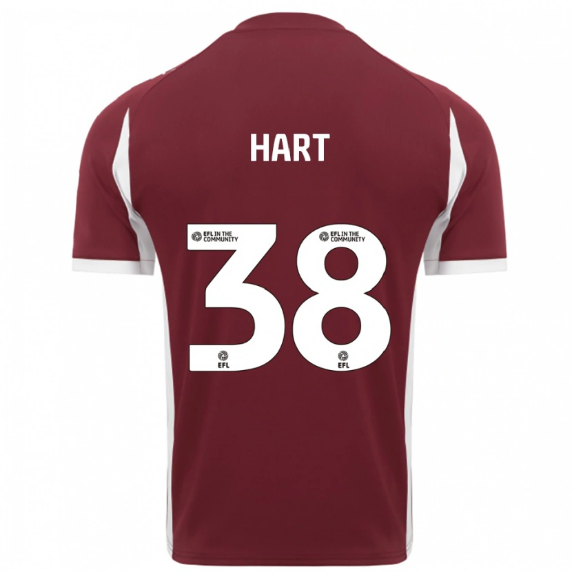 Danxen Dames Jamari Hart #38 Bordeauxrood Wit Thuisshirt Thuistenue 2025/26 T-Shirt