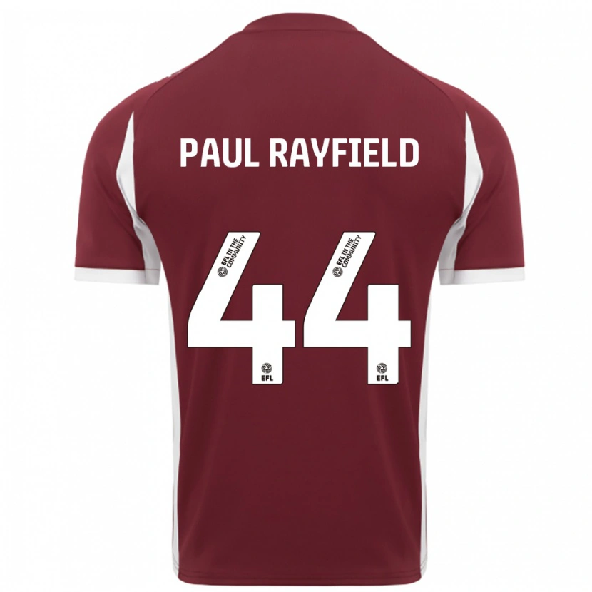 Danxen Dames Josh Paul Rayfield #44 Bordeauxrood Wit Thuisshirt Thuistenue 2025/26 T-Shirt