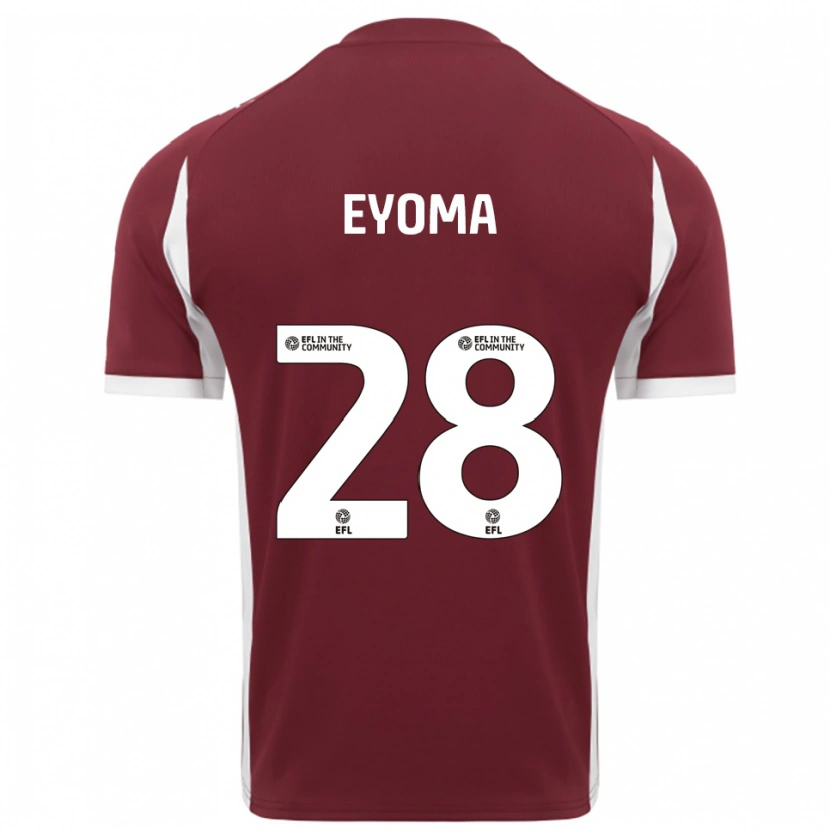 Danxen Dames Timothy Eyoma #28 Bordeauxrood Wit Thuisshirt Thuistenue 2025/26 T-Shirt