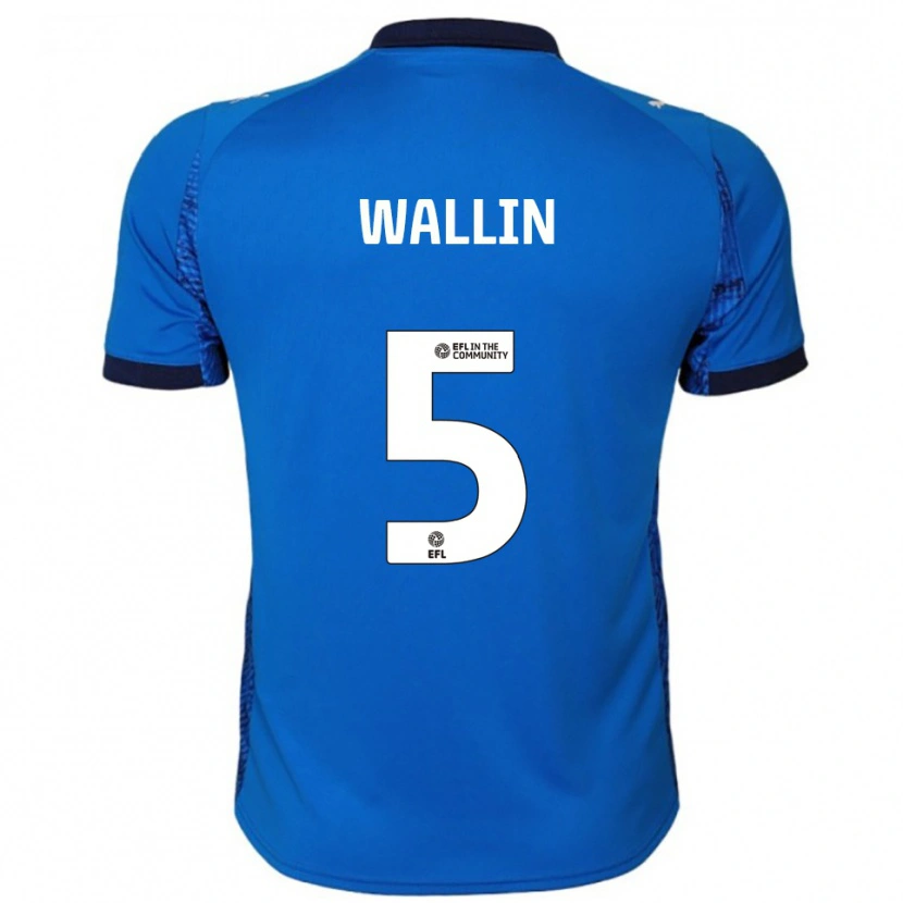 Danxen Dames Oscar Wallin #5 Blauw Wit Thuisshirt Thuistenue 2025/26 T-Shirt
