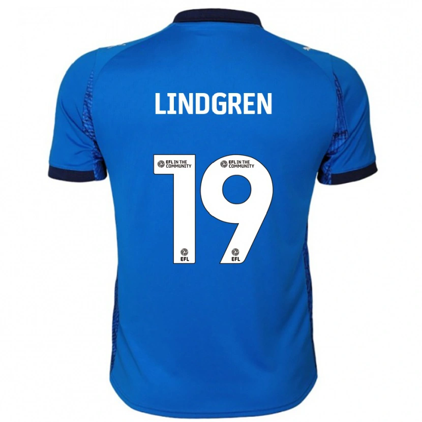 Danxen Dames Gustav Lindgren #19 Blauw Wit Thuisshirt Thuistenue 2025/26 T-Shirt