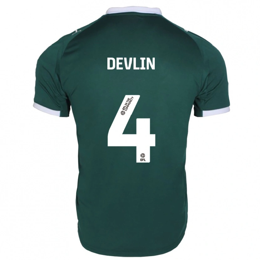 Danxen Dames Billy Devlin #4 Groen Wit Thuisshirt Thuistenue 2025/26 T-Shirt