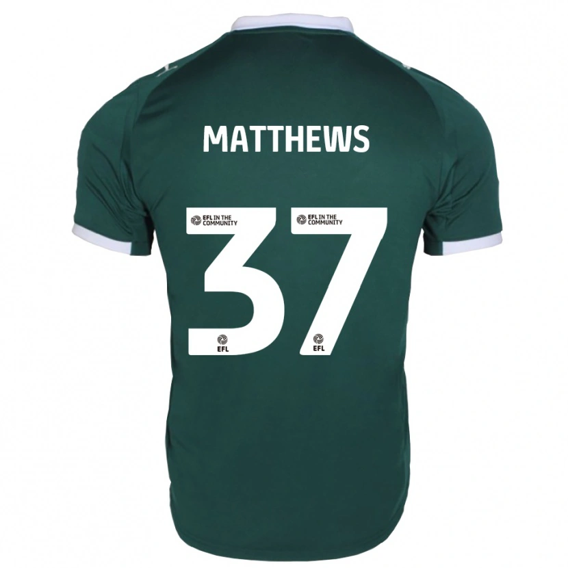 Danxen Dames Jack Matthews #37 Groen Wit Thuisshirt Thuistenue 2025/26 T-Shirt