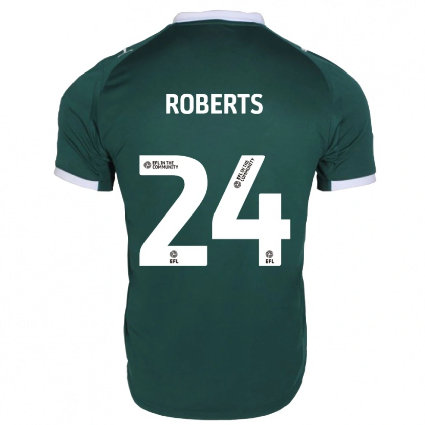 Danxen Dames Caleb Roberts #24 Groen Wit Thuisshirt Thuistenue 2025/26 T-Shirt