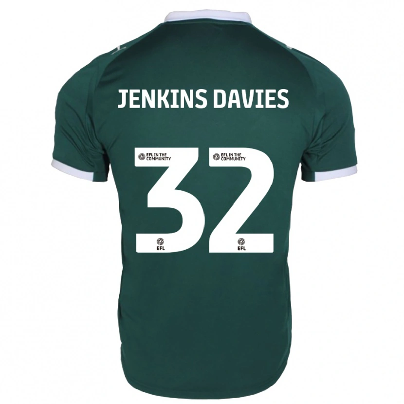 Danxen Dames Will Jenkins-Davies #32 Groen Wit Thuisshirt Thuistenue 2025/26 T-Shirt
