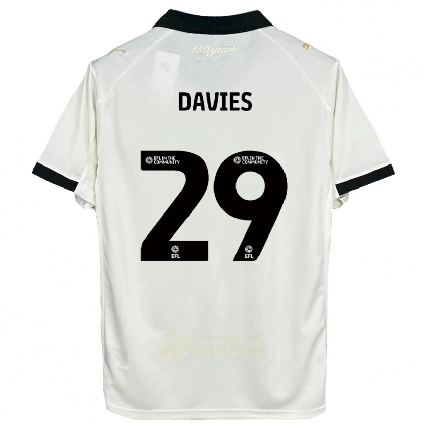Danxen Dames Arron Davies #29 Gebroken Wit Zwart Thuisshirt Thuistenue 2025/26 T-Shirt