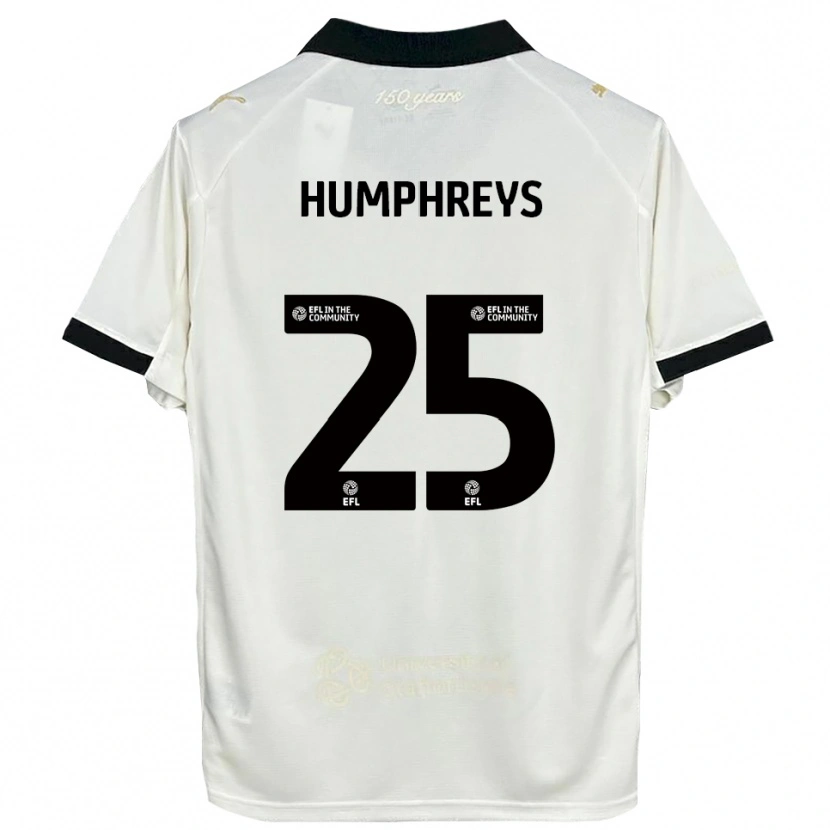 Danxen Dames Cameron Humphreys #25 Gebroken Wit Zwart Thuisshirt Thuistenue 2025/26 T-Shirt