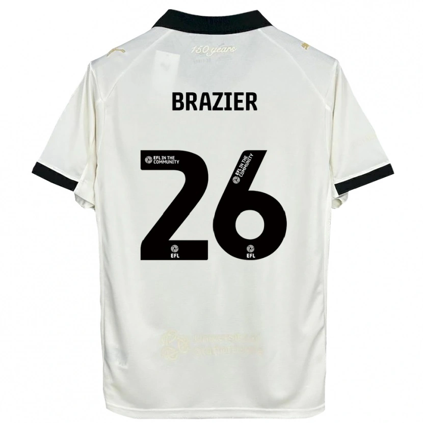 Danxen Dames Liam Brazier #26 Gebroken Wit Zwart Thuisshirt Thuistenue 2025/26 T-Shirt