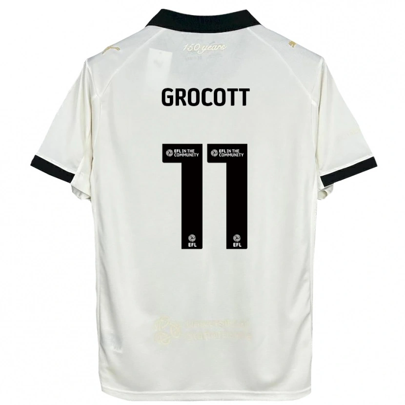 Danxen Dames Olivia Grocott #11 Gebroken Wit Zwart Thuisshirt Thuistenue 2025/26 T-Shirt