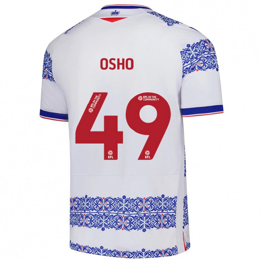 Danxen Dames Emmanuel Osho #49 Wit Blauw Thuisshirt Thuistenue 2025/26 T-Shirt