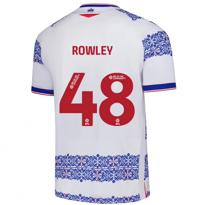 Danxen Dames Matthew Rowley #48 Wit Blauw Thuisshirt Thuistenue 2025/26 T-Shirt