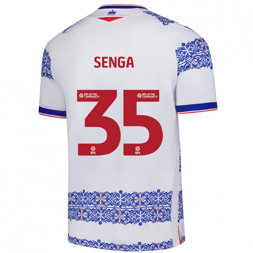Danxen Dames Jack Senga #35 Wit Blauw Thuisshirt Thuistenue 2025/26 T-Shirt