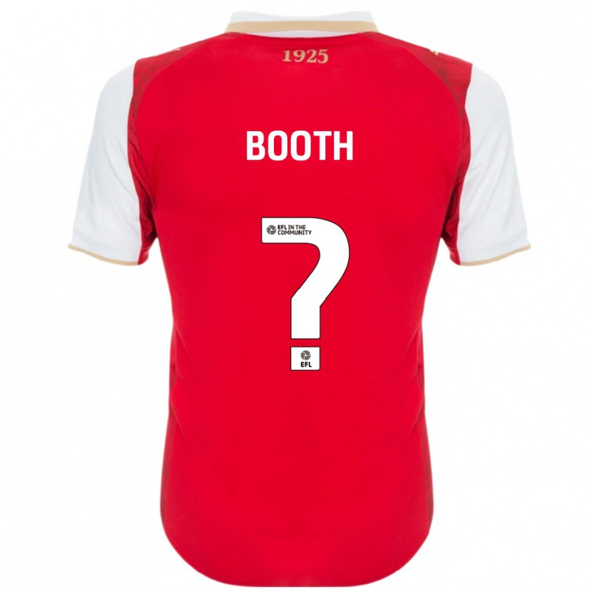 Danxen Dames Mason Booth #0 Rood Wit Thuisshirt Thuistenue 2025/26 T-Shirt