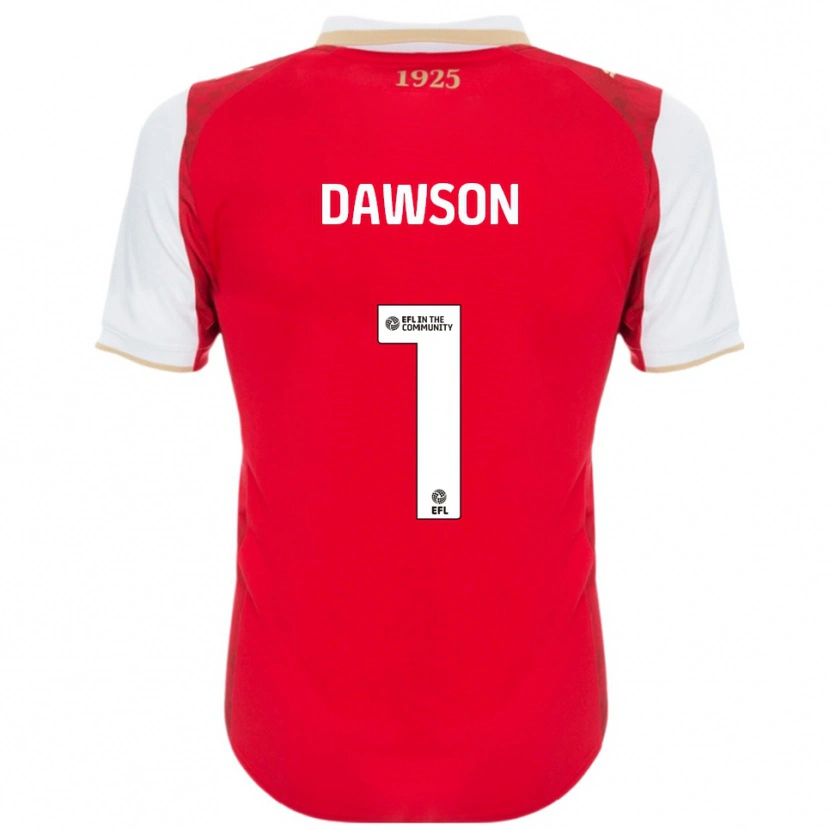 Danxen Dames Cameron Dawson #1 Rood Wit Thuisshirt Thuistenue 2025/26 T-Shirt